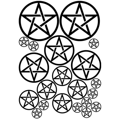 A4 stickervel Pentagram